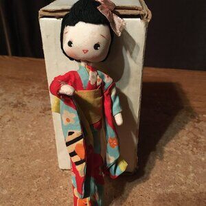 VINTAGE JAPANESE KIMONO DOLL CLOTH 6.5"